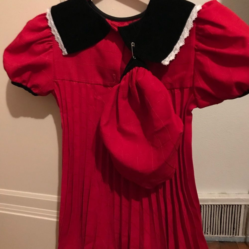 Red little girl’s dress